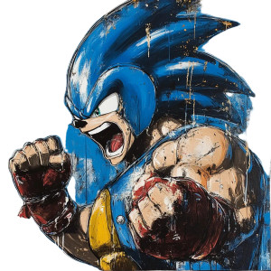 Blue Super Sonic Vinyl Car Decal Sticker – Waterproof & UV-Resistant 8"