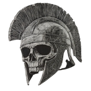 Spartan Skull Helmet Vinyl Car Decal Sticker – Waterproof & UV-Resistant 8"