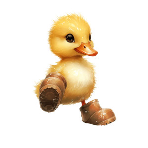 Duckling In Boots V2 Vinyl Car Decal Sticker – Waterproof & UV-Resistant 8"