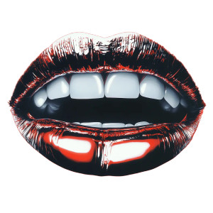 Chrome Vampire Mouth Vinyl Car Decal Sticker – Waterproof & UV-Resistant 8"