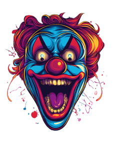 Funny Clown Head Vinyl Car Decal Sticker – Waterproof & UV-Resistant 8"