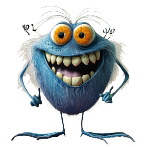 Funny Cartoon Creature Vinyl Car Decal Sticker – Waterproof & UV-Resistant 8"