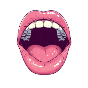 Sticking Out Tongue V2 Vinyl Car Decal Sticker – Waterproof & UV-Resistant 8"