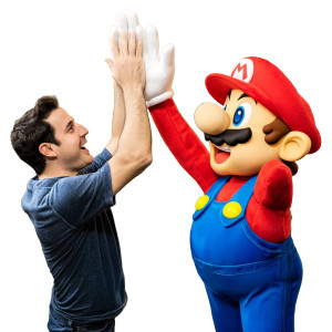 High Five With Mario Vinyl Car Decal Sticker – Waterproof & UV-Resistant 8"