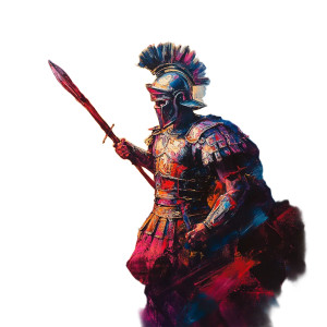 Roman Warrior Art Vinyl Car Decal Sticker – Waterproof & UV-Resistant 8"