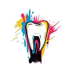 Tooth Graffiti Logo Vinyl Car Decal Sticker – Waterproof & UV-Resistant 8"