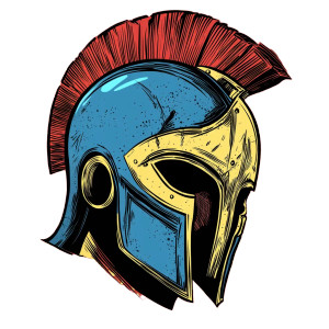 Greek Captain Helmet Vinyl Car Decal Sticker – Waterproof & UV-Resistant 8"