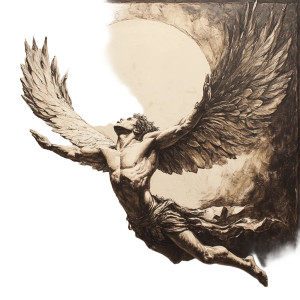 Icarus Flying Sunward Vinyl Car Decal Sticker – Waterproof & UV-Resistant 8" Icarus Flying Sunward Vinyl Car Decal Sticker – Waterproof & UV-Resistant 8"