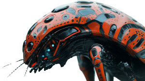 Futuristic Alien Attire Vinyl Car Decal Sticker – Waterproof & UV-Resistant 8"