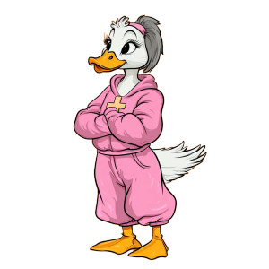 Mother Goose Cartoon Vinyl Car Decal Sticker – Waterproof & UV-Resistant 8"