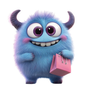 Cute Monster Shopping Vinyl Car Decal Sticker – Waterproof & UV-Resistant 8" Cute Monster Shopping Vinyl Car Decal Sticker – Waterproof & UV-Resistant 8"