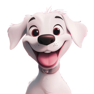 Smiling Dog Avatar Vinyl Car Decal Sticker – Waterproof & UV-Resistant 8"