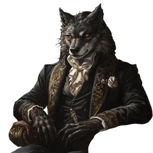 Fancy Werewolf Vinyl Car Decal Sticker – Waterproof & UV-Resistant 8"