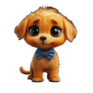 Puppy In Bow Tie Vinyl Car Decal Sticker – Waterproof & UV-Resistant 8"