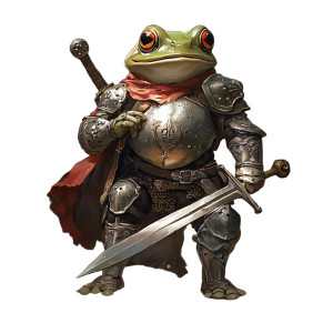 Techno Frog Knight Vinyl Car Decal Sticker – Waterproof & UV-Resistant 8" Techno Frog Knight Vinyl Car Decal Sticker – Waterproof & UV-Resistant 8"