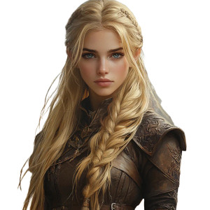 Dnd Blonde Warrior Vinyl Car Decal Sticker – Waterproof & UV-Resistant 8"