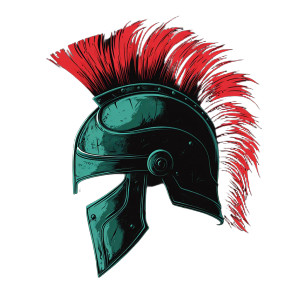 Anime Spartan Helmet Vinyl Car Decal Sticker – Waterproof & UV-Resistant 8"