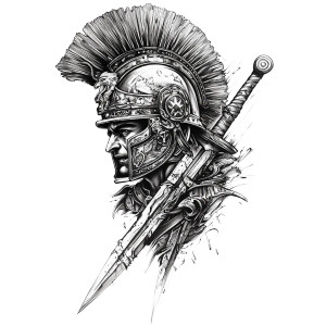 Gladiator Marine Tattoo Vinyl Car Decal Sticker – Waterproof & UV-Resistant 8"