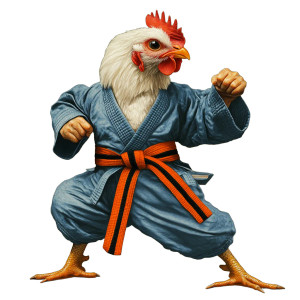 Taekwondo Chicken V2 Vinyl Car Decal Sticker – Waterproof & UV-Resistant 8" Taekwondo Chicken V2 Vinyl Car Decal Sticker – Waterproof & UV-Resistant 8"