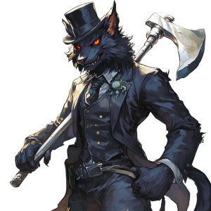 Shadowy Leonin Warrior Vinyl Car Decal Sticker – Waterproof & UV-Resistant 8"