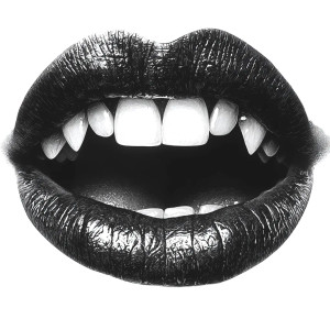Vampire Mouth Drawing Vinyl Car Decal Sticker – Waterproof & UV-Resistant 8"