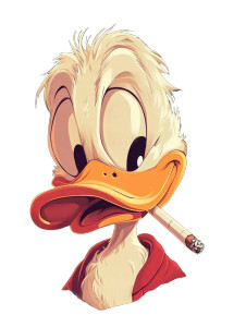 Donald Duck Smoking V2 Vinyl Car Decal Sticker – Waterproof & UV-Resistant 8" Donald Duck Smoking V2 Vinyl Car Decal Sticker – Waterproof & UV-Resistant 8"