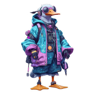 Cyberpunk Nosduck Vinyl Car Decal Sticker – Waterproof & UV-Resistant 8" Cyberpunk Nosduck Vinyl Car Decal Sticker – Waterproof & UV-Resistant 8"