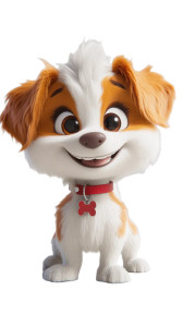 Playful Puppy Luna Vinyl Car Decal Sticker – Waterproof & UV-Resistant 8"