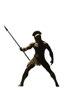 Ancient Greek Gladiator V4 Vinyl Car Decal Sticker – Waterproof & UV-Resistant 8"