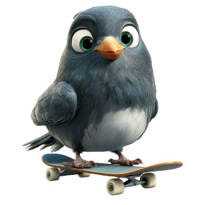 Skateboarding Pigeon Vinyl Car Decal Sticker – Waterproof & UV-Resistant 8" Skateboarding Pigeon Vinyl Car Decal Sticker – Waterproof & UV-Resistant 8"