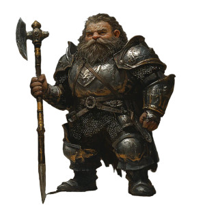 Armored Dwarf Warrior V4 Vinyl Car Decal Sticker – Waterproof & UV-Resistant 8"