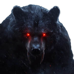 Dark Beast Bear Vinyl Car Decal Sticker – Waterproof & UV-Resistant 8"