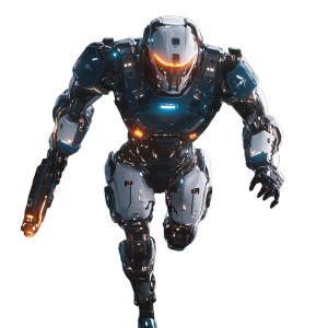 Futuristic Combat Robot V7 Vinyl Car Decal Sticker – Waterproof & UV-Resistant 8"