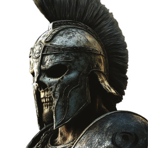 Spartan Skull Helmet V4 Vinyl Car Decal Sticker – Waterproof & UV-Resistant 8"