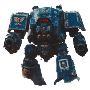Ultramarines Dreadnought Combat Vinyl Car Decal Sticker – Waterproof & UV-Resistant 8"