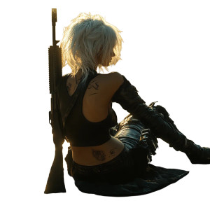 Post-Apocalyptic Warrior V3 Vinyl Car Decal Sticker – Waterproof & UV-Resistant 8"