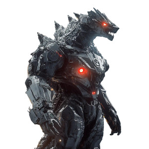 Mechagodzilla Stands Vinyl Car Decal Sticker – Waterproof & UV-Resistant 8"