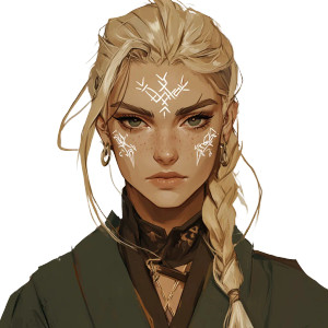 Blonde Rune Tattoo Vinyl Car Decal Sticker – Waterproof & UV-Resistant 8"