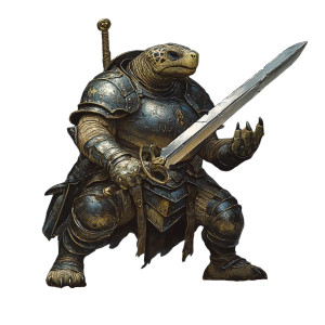 Armored Tortoise Warrior Vinyl Car Decal Sticker – Waterproof & UV-Resistant 8"