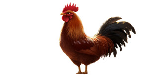 Indifferent Rooster Vinyl Car Decal Sticker – Waterproof & UV-Resistant 8"