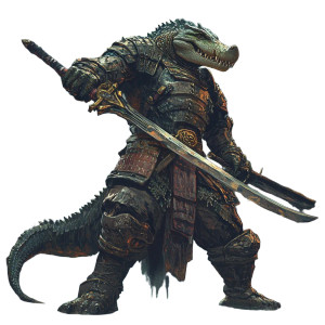 Crocodile Warrior V2 Vinyl Car Decal Sticker – Waterproof & UV-Resistant 8"