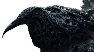 Fractal Raven Painting Vinyl Car Decal Sticker – Waterproof & UV-Resistant 8"