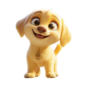 Dreamy Pixar Puppy Vinyl Car Decal Sticker – Waterproof & UV-Resistant 8"