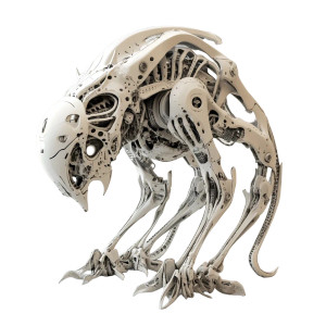 Biomechanical Creature V2 Vinyl Car Decal Sticker – Waterproof & UV-Resistant 8"