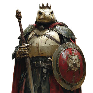 Tortle Hexblade Knight Vinyl Car Decal Sticker – Waterproof & UV-Resistant 8"