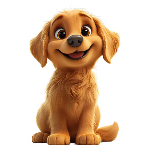 Golden Retriever Puppy V15 Vinyl Car Decal Sticker – Waterproof & UV-Resistant 8"