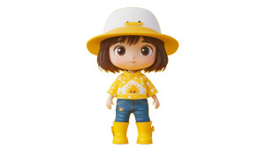 Cute Pop Mart Girl Vinyl Car Decal Sticker – Waterproof & UV-Resistant 8"