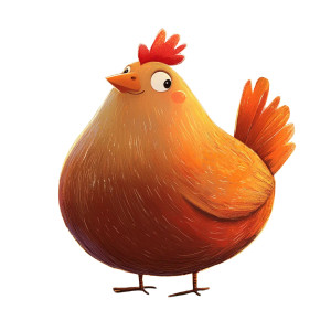 Charming Hen Character Vinyl Car Decal Sticker – Waterproof & UV-Resistant 8"