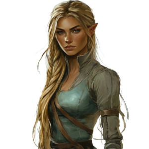 Half-Elf Fantasy Character Vinyl Car Decal Sticker – Waterproof & UV-Resistant 8"