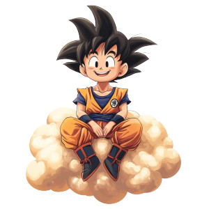 Young Goku Toy Vinyl Car Decal Sticker – Waterproof & UV-Resistant 8"